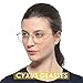 Cyxus Vintage Retro Blue Light Filter Glasses Round Anti Eyestrain Redness Metal Frame (8928T18,Sliver)