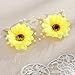 Jakawin Bride Wedding Sunflower Hair Pins Bridal Hair Accessories Hair Piece for Women and Girls 2 PCS HP050