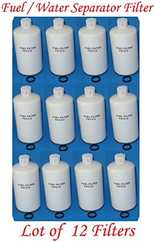 Wholesales Price ( Lot of 12)FS1212 Fuel / Water Separator Filter With Sensor Fits: Chevrolet Cummins GMC Kenworth IHC Cummins Case Volvo