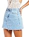 just quella Women's Casual Denim Short Skirt 9110 (S, Blue)