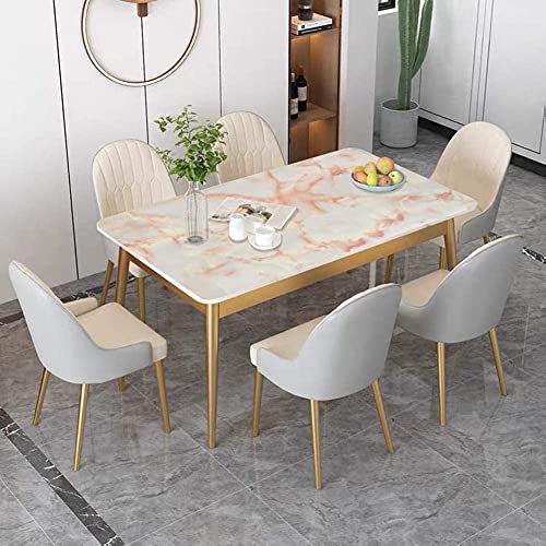 TJLMCORP White Grey Marble Wallpaper Table Door Sticker SelfAdhesive