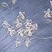 jinchan Floral Curtains Embroidered Curtains for Living Room 84 Inch Long Faux Silk Curtains Slate Blue Grommet Top Flower Patterned Drapes Light Filtering Curtains Window Curtain Set 2 Panels