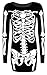 Forever Womens Long Sleeves Skeleton Print Halloween Bodycon Dress