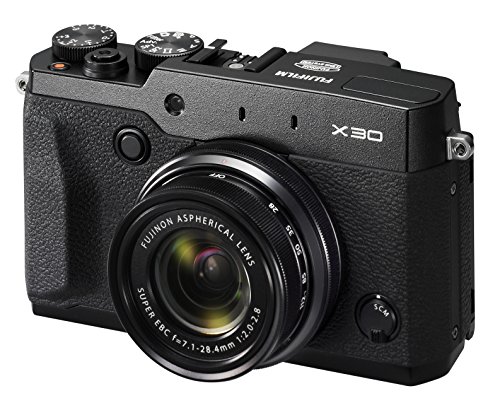Fujifilm X30 Appareil Ultracompact Numérique Wifi Expert, 12,3 Mpix X-Trans II (2/3"), Zoom 4x (25-100mm) F1.8-4.9, AF à Détection de Phase, Noir