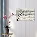 wall26 Canvas Print Wall Art Tree Silhouette with Leaves on White Wood Panels Nature Plants Illustrations Modern Art Rustic Scenic Relax/Calm Cool for Living Room, Bedroom, Office - 12