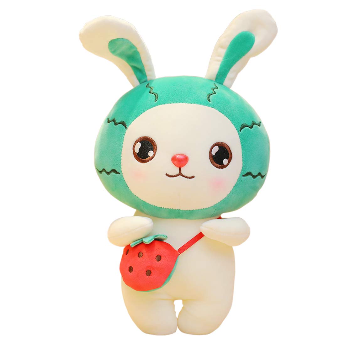 Yxian Plush Cute Fruit Bunny Plush Toy Bunny Stuffed Animal Toys Children party Christmas Halloween House Decoration Multiplayer Interactive GamE (green)