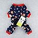 Fitwarm Christmas Santa Thermal Dog Pajamas Pet Clothse Fleece Coat Jumpsuit Blue Medium