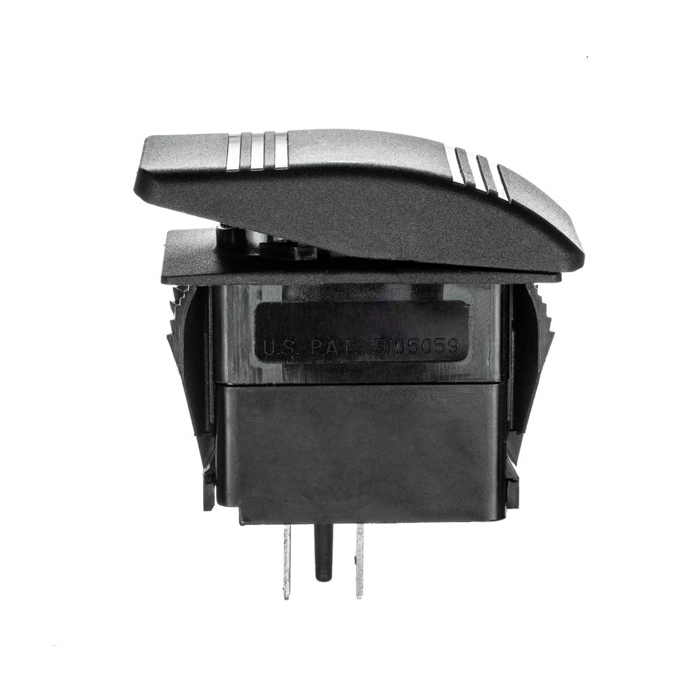 SEACHOICE 12801 Non-Illuminated Contura Rocker Switch On/Off Black