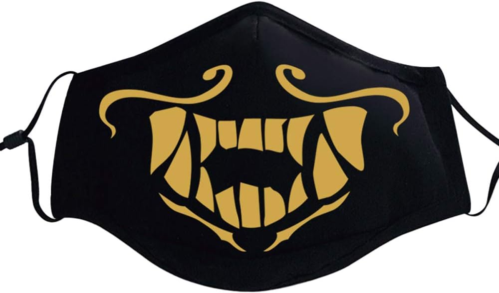 Shancon Cosplay Mask Luminous Cotton Dustproof Black Winter Warm Adult Unisex Halloween 2018