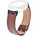Gear S2 Bands - V-Moro Soft Leather Strap Gear S2 Sport Replacement Band Stainless Steel Metal Adapters Samsung Gear S2 SM-R720 / SM-R730 Sports Smartwatch 6.7