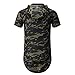UNRESTRAINED Longline Hoodie Shirts Hip Hop Camo Clothing for Men Camo L