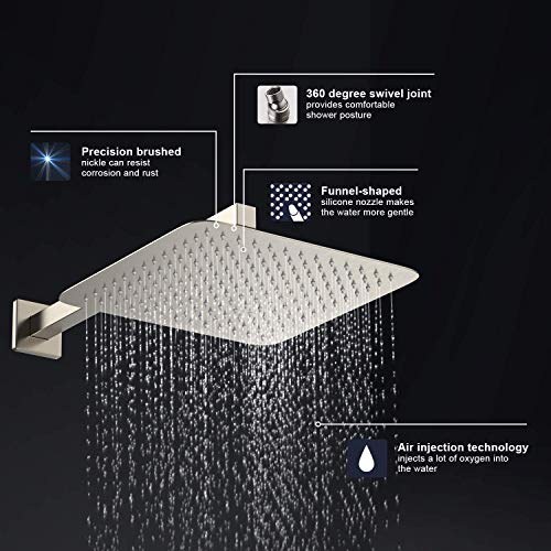 EMBATHER Shower System with Tub Spout, 10 Inches Tub Shower Faucet Set