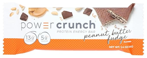 POWER CRUNCH BARS, PEANUT BUTTER CREME, 12 BARS,...