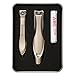 Nail Clippers Set with Catcher,Very Sharp Sweet Cleaning Cloth Deluxe Sturdy Stainless Steel Fit Fingernail and Toenail, Suitable to Men,women,baby and Thick Nails (Classic Big&Small)