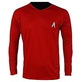 CosplaySky Star Trek Into Darkness Scotty Shirt Uniform Costume Red Version