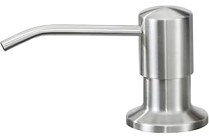 Hoanmpy Kitchen Sink Soap Dispenser(Brushed Nickel) - Built in Sink Soap Dispenser, Stainless Steel, Pump Set for Dish Soap or Lotion, Refill from The Top,Soap Dispenser for Kitchen Sink,17 OZ