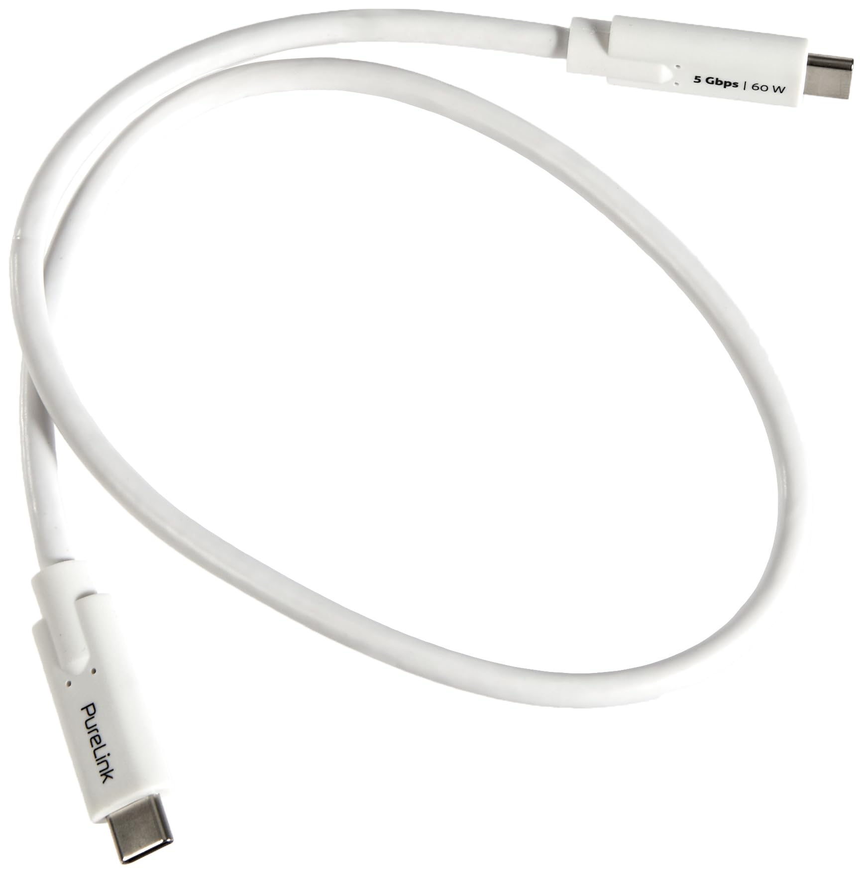 PureLink USB-C to USB-C cable, USB 3.1 Gen 1 with 5 GB/s data transfer, white, 0.50 m