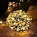 Qedertek Solar Flower String Lights, Cherry Blossom 22ft 50 LED Waterproof Outdoor String Lights for Patio,Lawn,Garden,Holiday and Festivals Decorations ( Warm White)