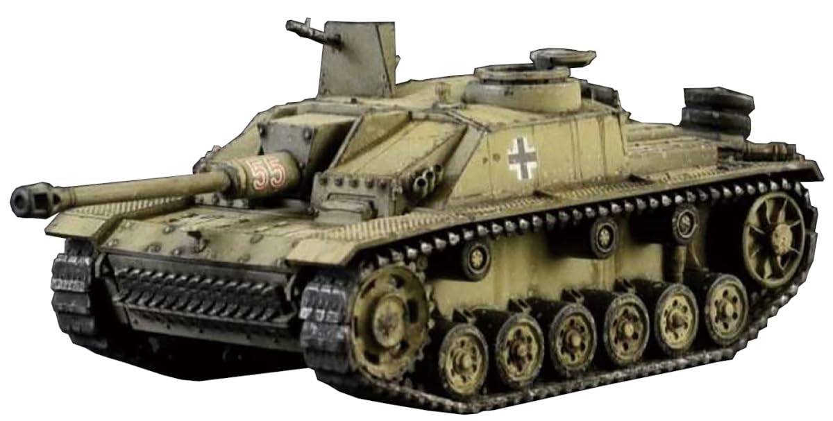 Italeri 25756 1:56 Sd.Kfz. 142/1 StuG III Model Building Kit, Standing Model Building, Crafts, Hobby, Gluing, Plastic Kit, Detailed, Unpainted