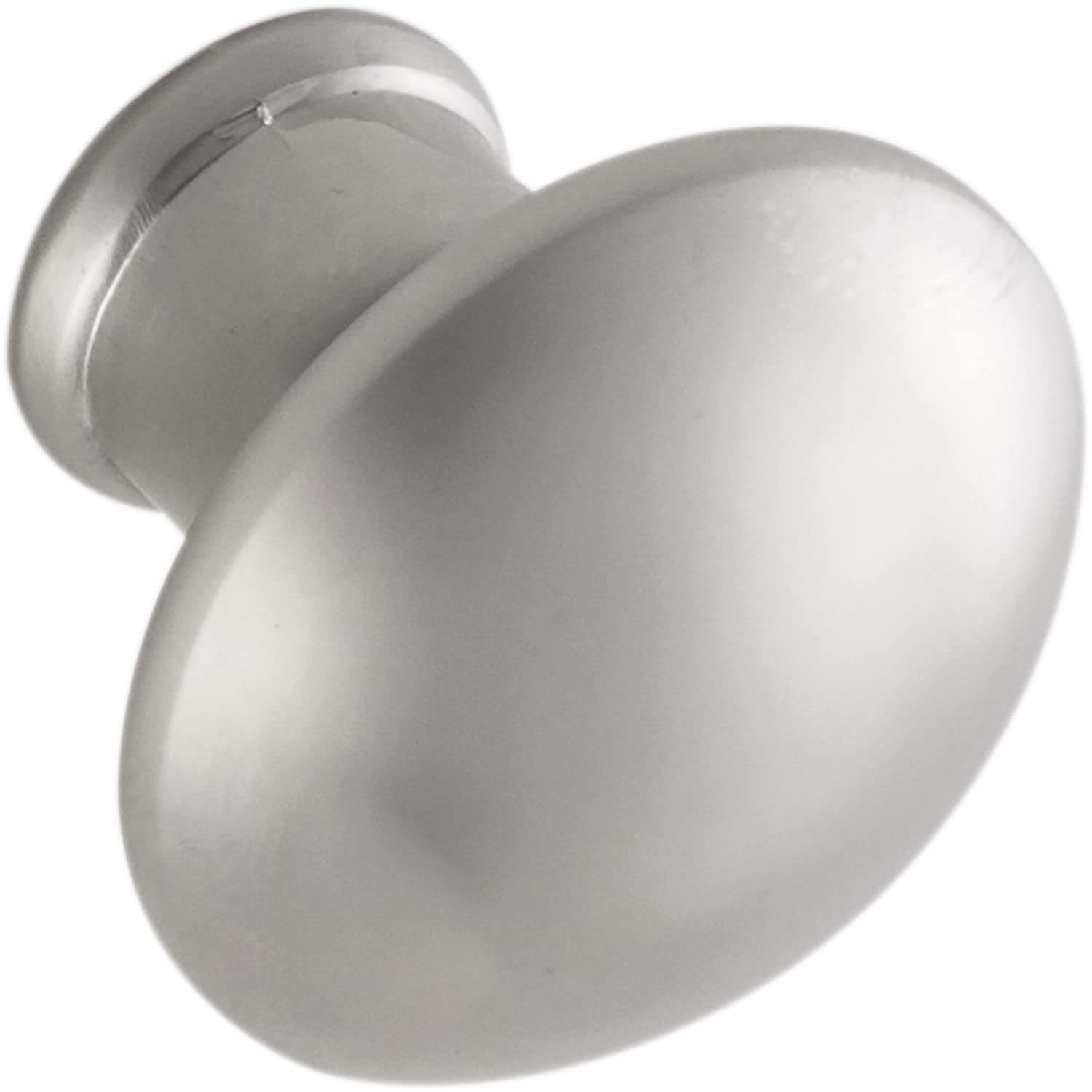 OBF 08 6604 30 Grimme Djerba Basic Drawer Knob Diameter 30 mm Furniture Knob Round Flattened Depth 27 mm Die-Cast Zinc Matte Silver