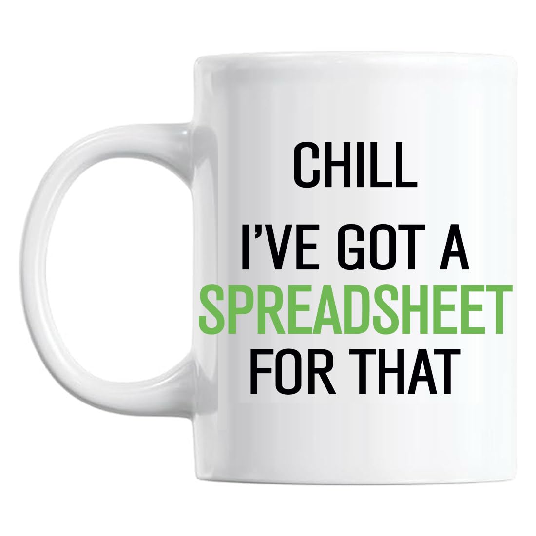 Funny Spreadsheet Coffee Mug Ceramic White Novelty Funny 11 oz - Gifts For Bookeeper Analysts - Office Novelty Gifts