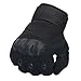 Nachvorn Men's Tactical Military Rubber Hard Knuckle Outdoor Gloves for Camping Cycling Motorcycle Hiking Powersports Airsoft Paintballg,Full Finger,Black-S