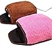 Fashionable Beauty Warm Hand Underpower USB Heated Mouse Pad Winter Plush Thickening USB Heating Mouse Mat with Wristguard for Office and Home (Brown)