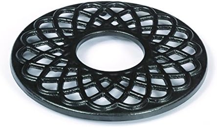 Dexart Cast Iron Trivet - Enameled - 9.4" (Black)