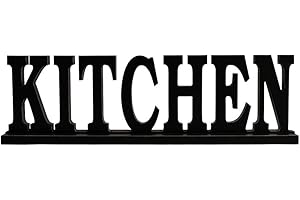 WAROOM HOME Kitchen Sign for Home Decor, Wooden Kitchen Block Letters Rustic Tabletop Words Decor (Kitchen)