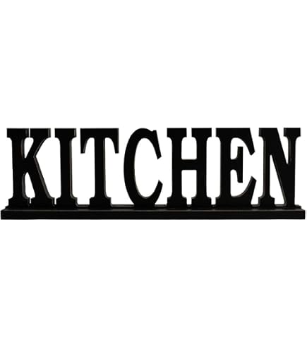 Amazon.com: Morning View Wooden Kitchen Sign Decor Black Free