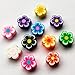 Mosheng Accessory 100pcs Mix Assorted Fimo Polymer Clay Beads Findings with Hole Charm Necklace Bracelet Chain Jewelry Making Colorful Beads DIY Craft Supply (Flower)