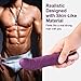 8Inch Cordless Vibrating Wand Massager 10 Speed, Luvkis Realistic Dildo Vibrator Toy Waterproof & Rechargeable for Woman and Couple Playing Back,Neck & Shoulder Aches