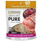 CANIDAE Grain Free PURE Chewy Treats For Dogs With Wild Boar & Cherry, 6 oz