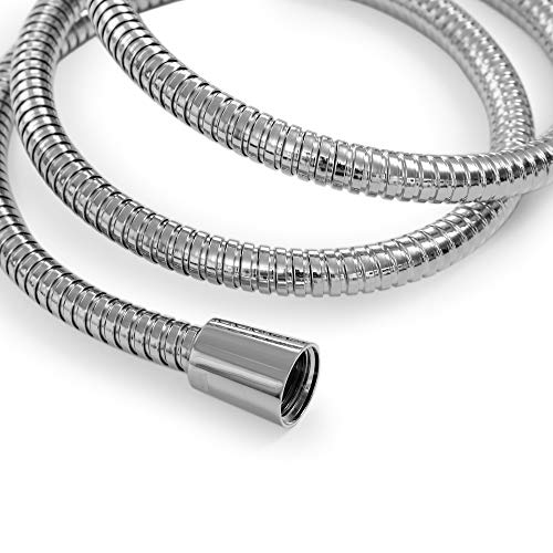Shower Hose Replacement, 60-inch 304 Stainless Steel Hand Held Shower Hose With Brass Fitting (60-inch, Stainless Steel) - Thumbnail 6