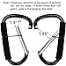 Shells Classy Black Color Extra-Large D-Shape Super-Handy Snap Hook Hanger Bags Holder Carrier Mommy Hook Carry Handle with Soft Foam Grip