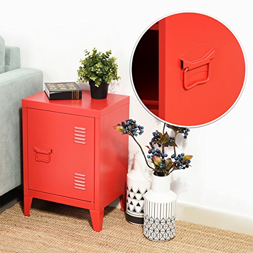 HouseinBox Office File Storage School Lab Supplies Stand Storage 2 Tier Cabinet Shelves, Detachable 4 Legs,Size:15.9'' x 12'' x 22.6'',Red - Thumbnail 5