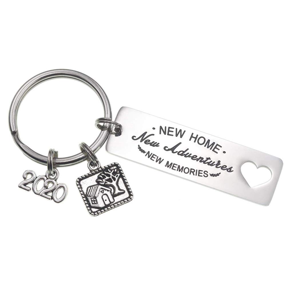 Housewarming New Home Keychains Stainless Steel Engraving Keyring Home Sweet Pendant Ornaments for 2020 New Homeowner Party Favors