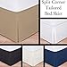 LUX Décor King Bed Skirt 16 Inch Drop - Brushed Microfiber Pleated Wrap Around Bed Skirt - Easy Fit, Wrinkle & Fade Resistant (King, White)