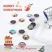 LESFIT Christmas Magnets, 12 Pack 3D Decorative Glass Magnetic Fridge Magnet for Map, Whiteboard and Refrigerator (1.18 inches)