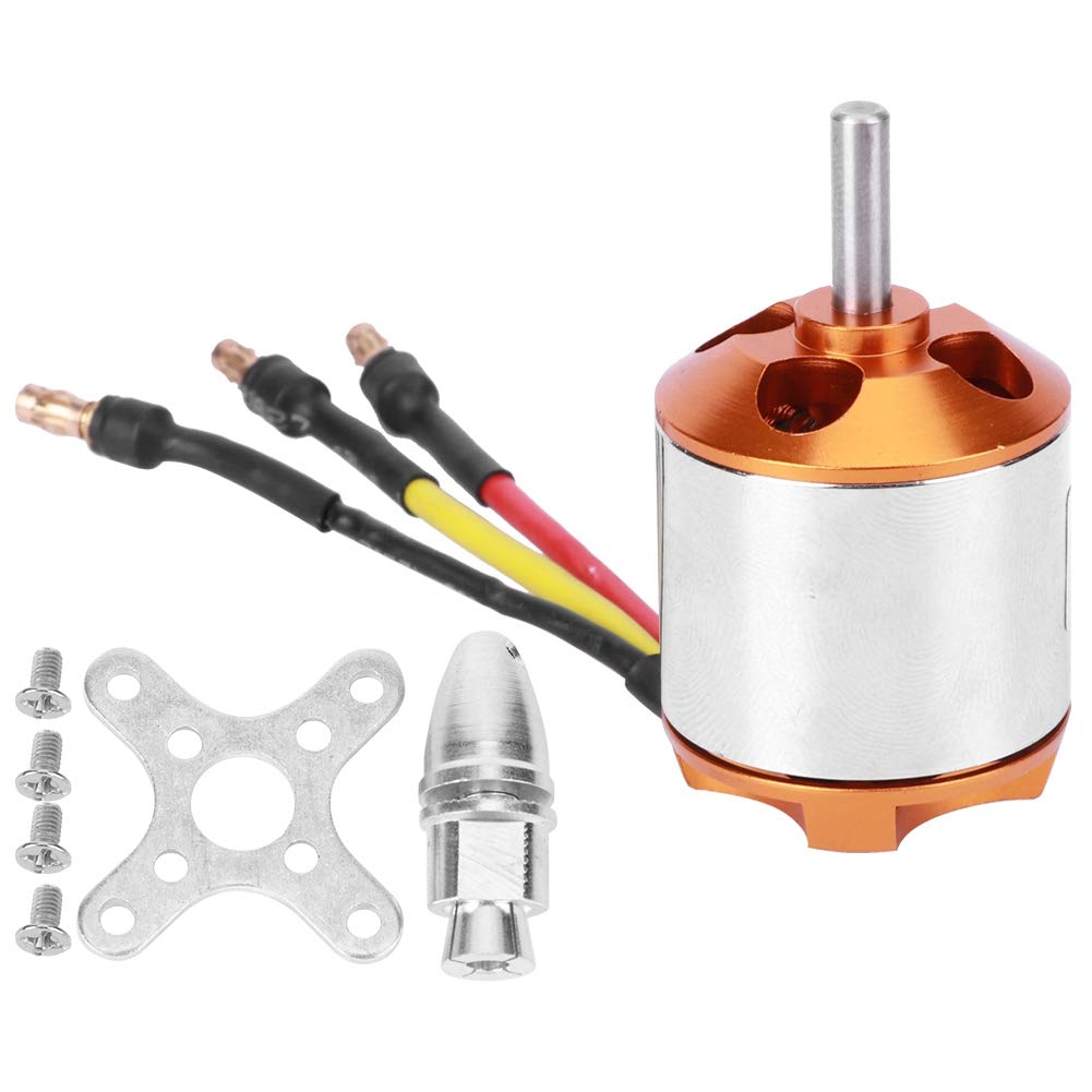 RC Brushless Motor, Metal Brushless Motor Upgrade Replacement Accessory, 1100KV, Compatible with RC Fixing Wing Quadrocopter Drone for Beginners and Professionals, Indoor and Outdoor Use