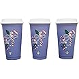 Starbucks Limited Edition Color Changing Candy Cane Reusable Plastic Hot Cups (3)16 oz