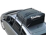 RoofBag 100% Waterproof Carrier - Made in USA - Works on ALL Vehicles: For Cars With Side Rails, Cross Bars or No Rack -Cross Country Soft Car Top Cargo Carrier