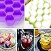 Ice Cube Trays Silicone DaCool Ice Mold with Lids 2 Packs 74 Cubes Totally Easy-Release Flexible Spill-Resistant Stackable Durable BPA Free Stackable Durable and Dishwasher Safe - Green & Purple