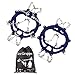 Hapire Blue Traction Cleats Crampons Unisex Men Women Ice Grippers Anti-Slip Stainless Steel Snow Spikes Shoes Boots Spikes Winter Walking Hiking Climbing Spikes