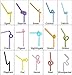 Plastic Drink Pouches with Straws 50 Pack Drink Bags Container 17oz Handheld Translucent Disposable Drinkware W/Gusset Bottom 50 Straws Included by NaYard