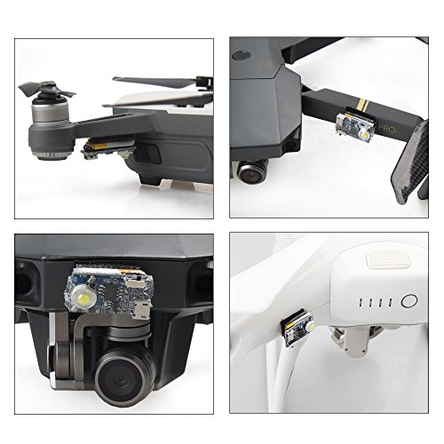 RCstyle Cree LED White Strobe Light for Compatible with DJI Mavic 2 Pro/Zoom/Air/Pro Platinum/Spark/Phantom 2/3/4(2 pcs)