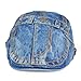 LOCOMO Blue Washed Jeans Denim Fabric Button Fake Pocket Flat Cap FFH118BLU