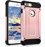 iphone 7 Plus Case,DUDETOP Shockproof Scratch-Resistant Resist Cracking Armor Protective Cover Easy Grip Design Hard PC Soft Silicone Back Case Skin for Apple iphone 7 Plus 5.5