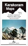Karakoram Mountain Map: K2, Baltoro, Gasherbrum, Masherbrum, Saltoro Groups Sheet 3 (Leomann Maps)