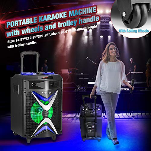 Karaoke Machine for Adults and Kids, Ankuka Bluetooth PA Speaker Sound